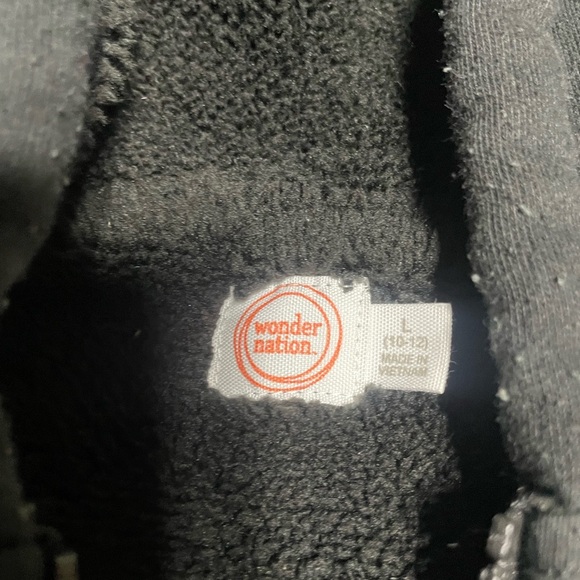 Kids Black Hoodie zip up size L - Picture 2 of 3